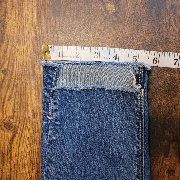 Seven7 Jeans Size 12 High Rise Legging Raw Step Hem Tummy Control Ripped - Picture 11 of 12